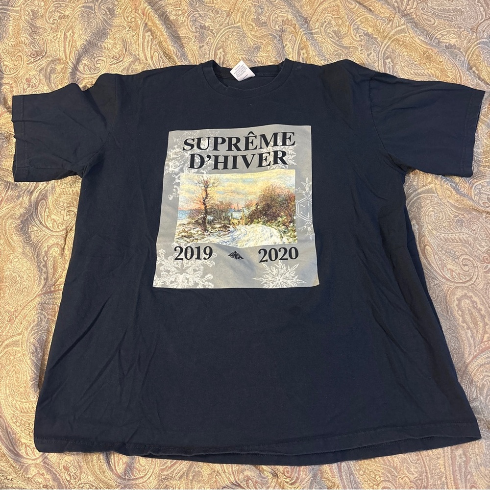 Supreme D'Hiver Blue Graphic T-Shirt
